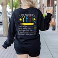 Teacher Power Of Yet Cant Do This Inspirational Women Men Women's Sweatshirt Back Print Black
