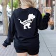 Teacher Saurus T Shirt For Men And Women Women's Sweatshirt Back Print Black Teacher Saurus T Shirt For Men And Women Women's Sweatshirt Back Print Black
