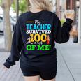My Teacher Survived 100 Days Of Me Dab 100 Days Of School For Men Women Kids Women's Sweatshirt Back Print Black My Teacher Survived 100 Days Of Me Dab 100 Days Of School For Men Women Kids Women's Sweatshirt Back Print Black