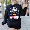 Teacher Tee My Students Are Out Of This World Space Women's Sweatshirt Back Print Black Teacher Tee My Students Are Out Of This World Space Women's Sweatshirt Back Print Black