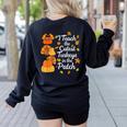 Teacher Thanksgiving I Teach The Cutest Turkeys In The Patch Women's Sweatshirt Back Print Black Teacher Thanksgiving I Teach The Cutest Turkeys In The Patch Women's Sweatshirt Back Print Black