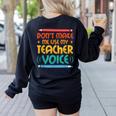 Teacher Voice Teacherlife Primary School Teacher Women's Sweatshirt Back Print Black Teacher Voice Teacherlife Primary School Teacher Women's Sweatshirt Back Print Black