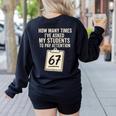 Teachers 67 Meme Women's Sweatshirt Back Print Black Teachers 67 Meme Women's Sweatshirt Back Print Black