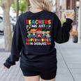 Teachers Are Just Superheroes In Disguise Back To School Women's Sweatshirt Back Print Black Teachers Are Just Superheroes In Disguise Back To School Women's Sweatshirt Back Print Black