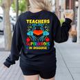 Teachers Are Superheroes – Fun Appreciation Women's Sweatshirt Back Print Black