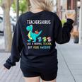 Teachersaurus Like A Normal Teacher But More Awesome Women's Sweatshirt Back Print Black