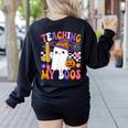 Teaching My Boos Ghost Teacher Cute Pencil Halloween Teacher Women's Sweatshirt Back Print Black Teaching My Boos Ghost Teacher Cute Pencil Halloween Teacher Women's Sweatshirt Back Print Black