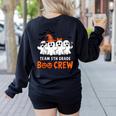 Team 5th Grade Boo Crew Halloween Teacher Student Costume Women's Sweatshirt Back Print Black Team 5th Grade Boo Crew Halloween Teacher Student Costume Women's Sweatshirt Back Print Black
