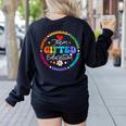 Team Ed Education Teacher Appreciation Back To School Women's Sweatshirt Back Print Black Team Ed Education Teacher Appreciation Back To School Women's Sweatshirt Back Print Black