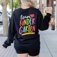 Team Kindergarten Teacher Student Back To School Women's Sweatshirt Back Print Black