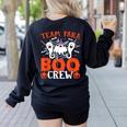 Team Para Boo Crew Halloween Ghost Paraprofessional Teacher Women's Sweatshirt Back Print Black