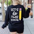 Lets Do This Test Day State Testing Teacher Motivational Women's Sweatshirt Back Print Black Lets Do This Test Day State Testing Teacher Motivational Women's Sweatshirt Back Print Black