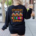 Thankful For My 3rd Grade Turkeys Thanksgiving Teacher Kids Women's Sweatshirt Back Print Black Thankful For My 3rd Grade Turkeys Thanksgiving Teacher Kids Women's Sweatshirt Back Print Black