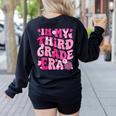 In My Third Grade Era Teachers Women Back To School Girls Women's Sweatshirt Back Print Black
