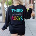Third Grade Rocks Shirt Team 3rd Grade Teacher Women's Sweatshirt Back Print Black Third Grade Rocks Shirt Team 3rd Grade Teacher Women's Sweatshirt Back Print Black