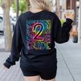 Tie Dye 2nd Grade Typography Team Second Grade Teacher Women's Sweatshirt Back Print Black Tie Dye 2nd Grade Typography Team Second Grade Teacher Women's Sweatshirt Back Print Black