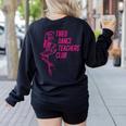 Tired Dance Teachers Club Dance Lover Women's Sweatshirt Back Print Black Tired Dance Teachers Club Dance Lover Women's Sweatshirt Back Print Black