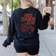 Tired Teachers Club Women's Sweatshirt Back Print Black