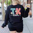 TK Team Back To School Teachers Students Team TK Women's Sweatshirt Back Print Black TK Team Back To School Teachers Students Team TK Women's Sweatshirt Back Print Black