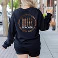 History Teacher Teach Love African American Men Women Women's Sweatshirt Back Print Black