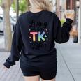 Transitional Kindergarten TK Teacher Women's Sweatshirt Back Print Black Transitional Kindergarten TK Teacher Women's Sweatshirt Back Print Black