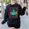 Trick Or Teach Neon Ghost Flower Teacher Spooky Halloween Women's Sweatshirt Back Print Black Trick Or Teach Neon Ghost Flower Teacher Spooky Halloween Women's Sweatshirt Back Print Black