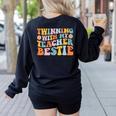 Twinning With My Teacher Bestie Twin Day Matching For Men Women Kids Women's Sweatshirt Back Print Black