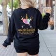 Unicorn Teacher Shirt For Women School Teacher Women's Sweatshirt Back Print Black Unicorn Teacher Shirt For Women School Teacher Women's Sweatshirt Back Print Black
