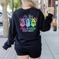 Vintage Are You Fall O Ween Directions Teacher Halloween Women's Sweatshirt Back Print Black