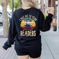 Vintage Take Me To Your Readers English Teacher Alien Space Men Women Women's Sweatshirt Back Print Black Vintage Take Me To Your Readers English Teacher Alien Space Men Women Women's Sweatshirt Back Print Black