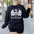 Vintage Teacher Of Dragons Quotes Teacher Student Women's Sweatshirt Back Print Black Vintage Teacher Of Dragons Quotes Teacher Student Women's Sweatshirt Back Print Black