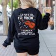 Violin Player Costume For Men Women Violin Teacher Violinist Women's Sweatshirt Back Print Black