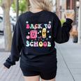 Welcome Back To School 2024 Teachers Students First Day Women's Sweatshirt Back Print Black Welcome Back To School 2024 Teachers Students First Day Women's Sweatshirt Back Print Black