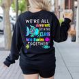 We'Re All Different But We Swim Together Elementary Teacher Women's Sweatshirt Back Print Black We'Re All Different But We Swim Together Elementary Teacher Women's Sweatshirt Back Print Black