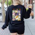 Women Halloween The Teacher Tour Ghosts Pencil Pumpkins Women's Sweatshirt Back Print Black Women Halloween The Teacher Tour Ghosts Pencil Pumpkins Women's Sweatshirt Back Print Black