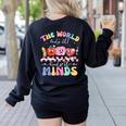 The World Needs All Kinds Of Minds Special Education Teacher Women's Sweatshirt Back Print Black
