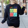 What Zone Are You In How Are You Feeling Teacher Women's Sweatshirt Back Print Black What Zone Are You In How Are You Feeling Teacher Women's Sweatshirt Back Print Black