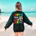 100th Day Of School Teachers Kids Girls Child Happy 100 Days Women's Sweatshirt Back Print Forest Green 100th Day Of School Teachers Kids Girls Child Happy 100 Days Women's Sweatshirt Back Print Forest Green