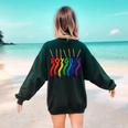 Art Teacher For Women Art Teacher Clothes Women's Sweatshirt Back Print Forest Green
