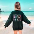 Battery Life Of A Nurse School Teacher Appreciation Women's Sweatshirt Back Print Forest Green Battery Life Of A Nurse School Teacher Appreciation Women's Sweatshirt Back Print Forest Green