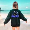 Blue Bobcats School Spirit Coquette Bow Mascot Teacher Women's Sweatshirt Back Print Forest Green Blue Bobcats School Spirit Coquette Bow Mascot Teacher Women's Sweatshirt Back Print Forest Green