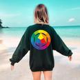 Color Wheel Palette Shirt Artist Painter Art Teacher Tshirt Women's Sweatshirt Back Print Forest Green