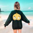 The Cool Bean Good Egg Teacher Halloween Costume Food Group Women's Sweatshirt Back Print Forest Green The Cool Bean Good Egg Teacher Halloween Costume Food Group Women's Sweatshirt Back Print Forest Green