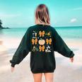 Coquette Bow Fall Science Teacher Stem Teacher Thanksgiving Women's Sweatshirt Back Print Forest Green Coquette Bow Fall Science Teacher Stem Teacher Thanksgiving Women's Sweatshirt Back Print Forest Green