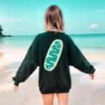 DIY Mitochondria Costume Biology Teacher Halloween Women's Sweatshirt Back Print Forest Green DIY Mitochondria Costume Biology Teacher Halloween Women's Sweatshirt Back Print Forest Green