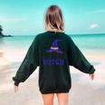 ESL Teacher Witch Halloween Matching Group Costume Women's Sweatshirt Back Print Forest Green ESL Teacher Witch Halloween Matching Group Costume Women's Sweatshirt Back Print Forest Green