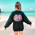 Fall Pumpkin Books Lover Halloween Teacher Teaching Staff Women's Sweatshirt Back Print Forest Green Fall Pumpkin Books Lover Halloween Teacher Teaching Staff Women's Sweatshirt Back Print Forest Green
