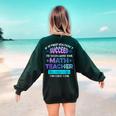 If At First You Don't Succeed Try Doing Your Math Teacher Women's Sweatshirt Back Print Forest Green