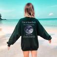Full Moon Teacher Humor For Men Women Girls Kids Women's Sweatshirt Back Print Forest Green