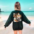 Ghost Reading Books Halloween Bow Spooky Teacher Student Women's Sweatshirt Back Print Forest Green Ghost Reading Books Halloween Bow Spooky Teacher Student Women's Sweatshirt Back Print Forest Green